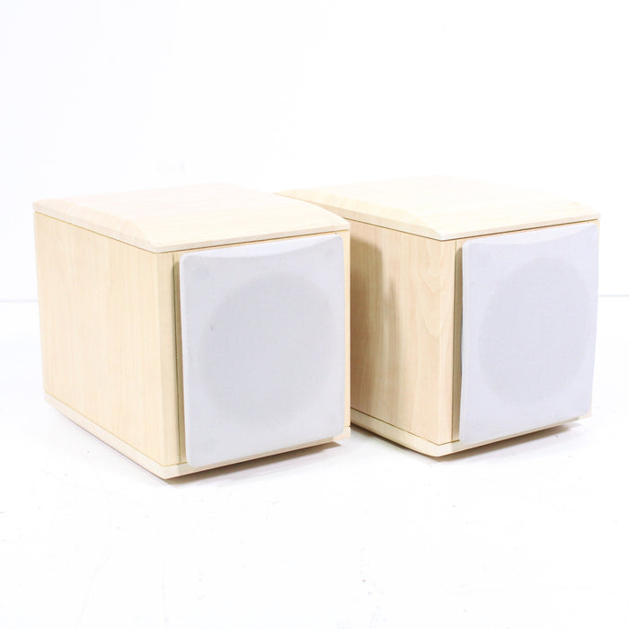 Small Compact Speaker Pair Back Ported Pale Oak-Speakers-SpenCertified-vintage-refurbished-electronics