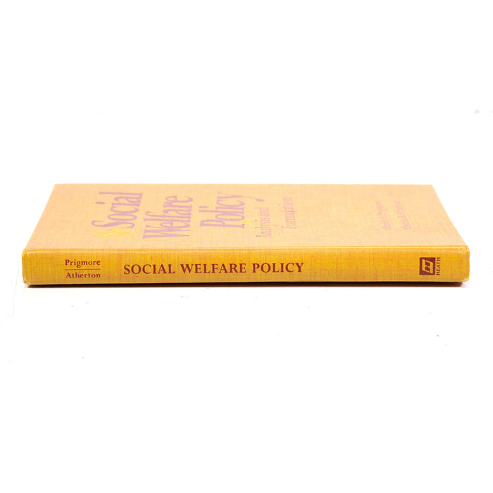 Social Welfare Policy: Analysis and Formulation by Prigmore and Atherton Hardcover Book (1979)-Books-SpenCertified-vintage-refurbished-electronics