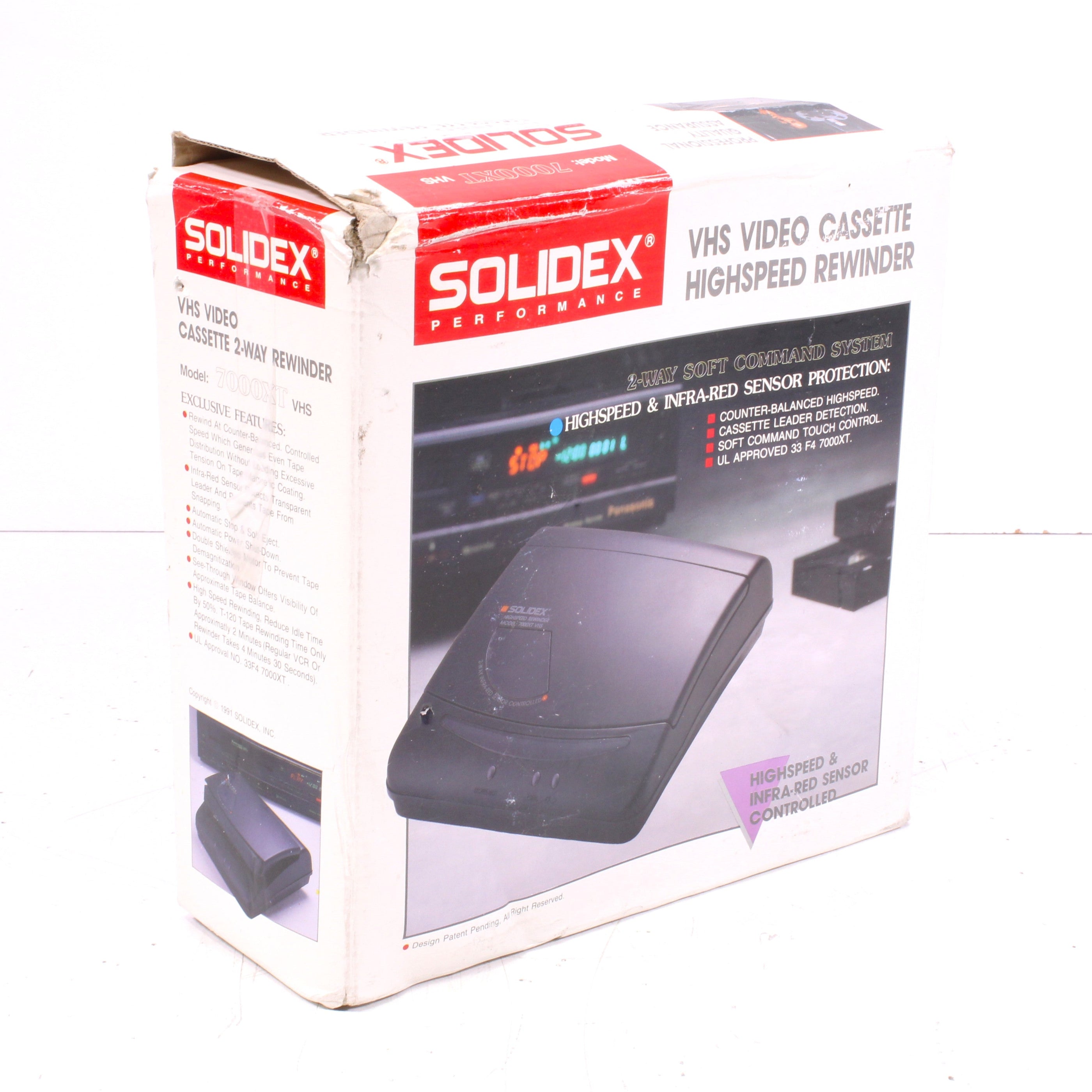 Solidex 7000XT 2-Way VHS Video Cassette Rewinder RW/FF High Speed Rewi ...