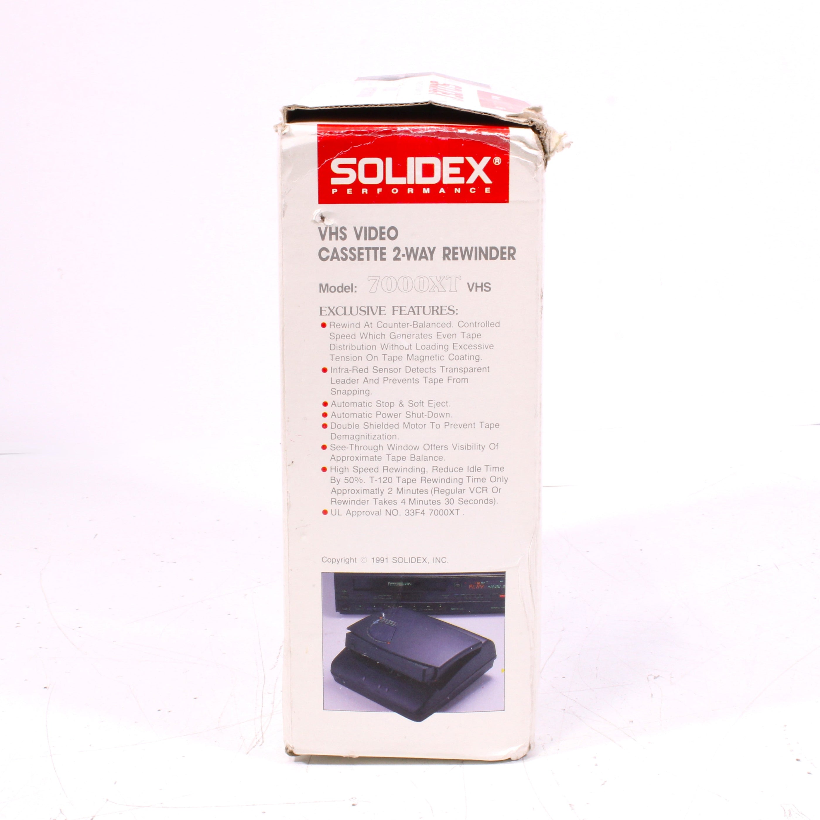 Solidex 7000XT 2-Way VHS Video Cassette Rewinder RW/FF High Speed Rewi ...