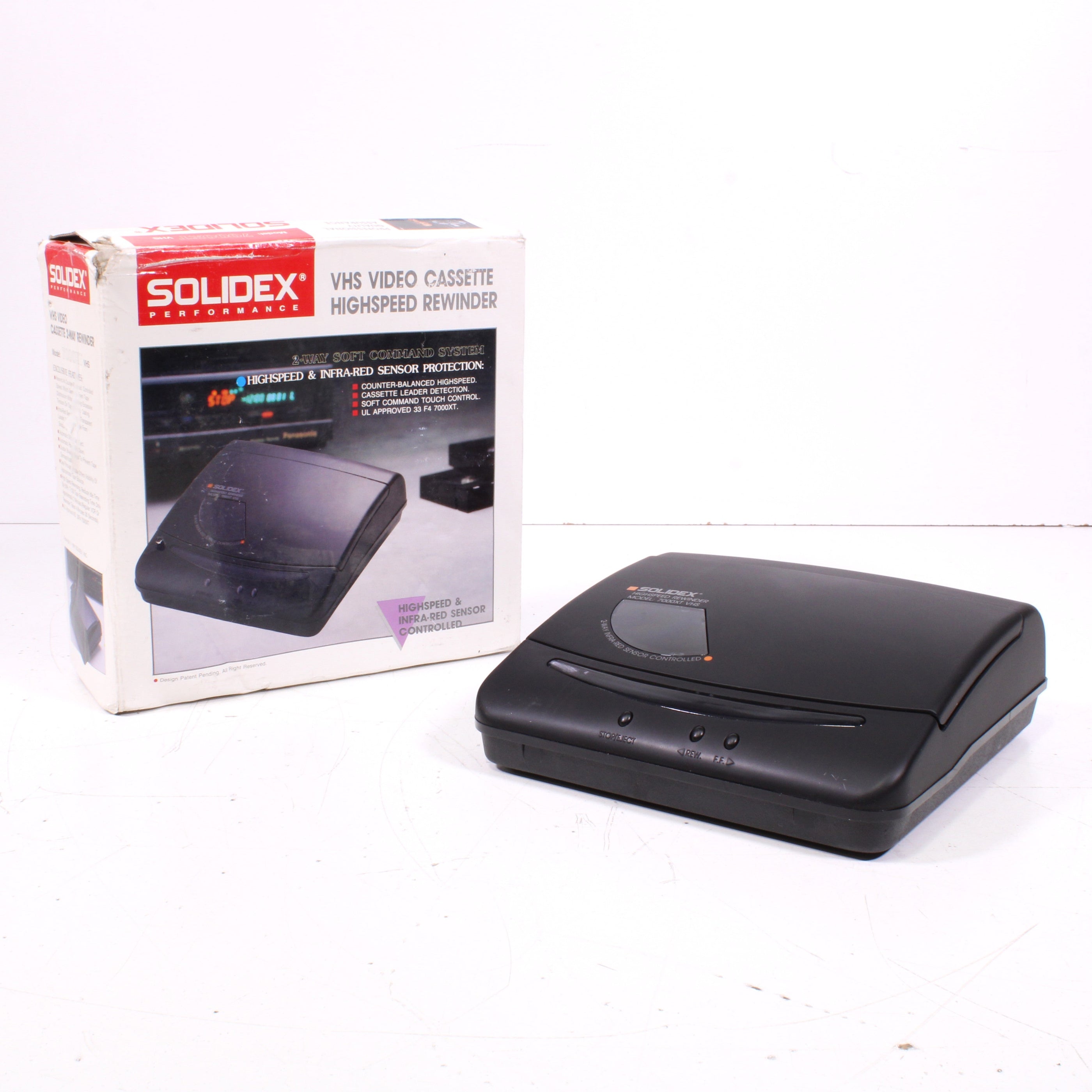 Solidex 7000XT 2-Way VHS Video Cassette Rewinder RW/FF High Speed Rewi ...