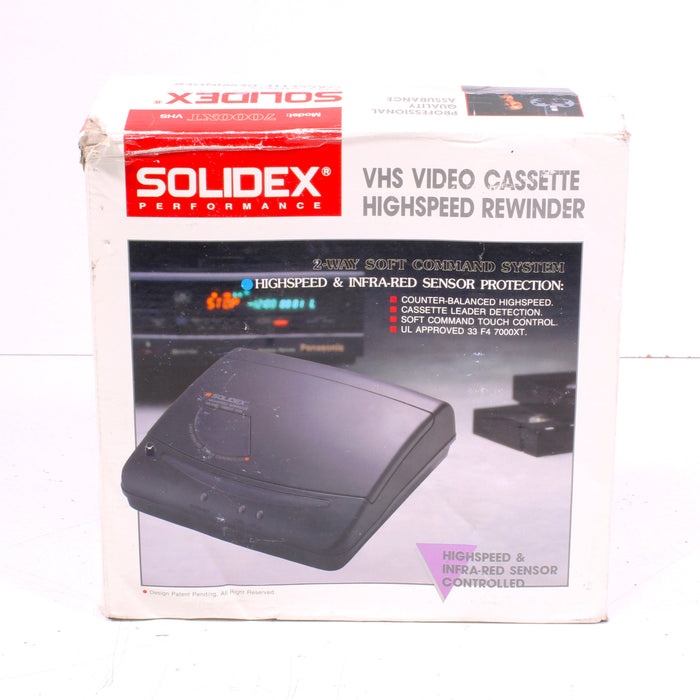 Solidex 7000XT 2-Way VHS Video Cassette Rewinder RW/FF High Speed Rewinding (1991)-VHS Rewinders-SpenCertified-vintage-refurbished-electronics