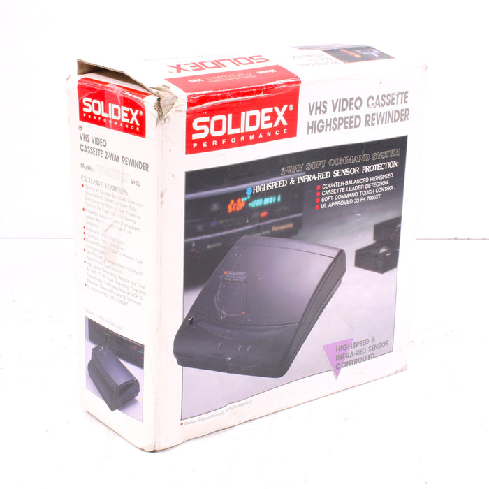 Solidex 7000XT 2-Way VHS Video Cassette Rewinder RW/FF High Speed Rewinding (1991)-VHS Rewinders-SpenCertified-vintage-refurbished-electronics