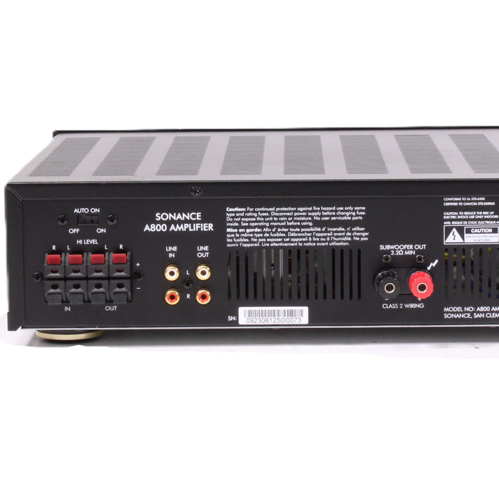 Sonance Sonamp A800 Subwoofer Power Amplifier Rack Mount Home Theater-Power Amplifiers-SpenCertified-vintage-refurbished-electronics