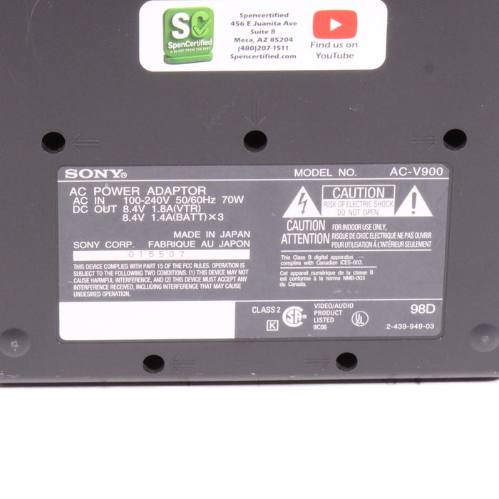 Sony AC-V900 Triple-Bay InfoLithium Battery Charger AC Power Adapter NP-F Series-Power Adapters & Chargers-SpenCertified-vintage-refurbished-electronics