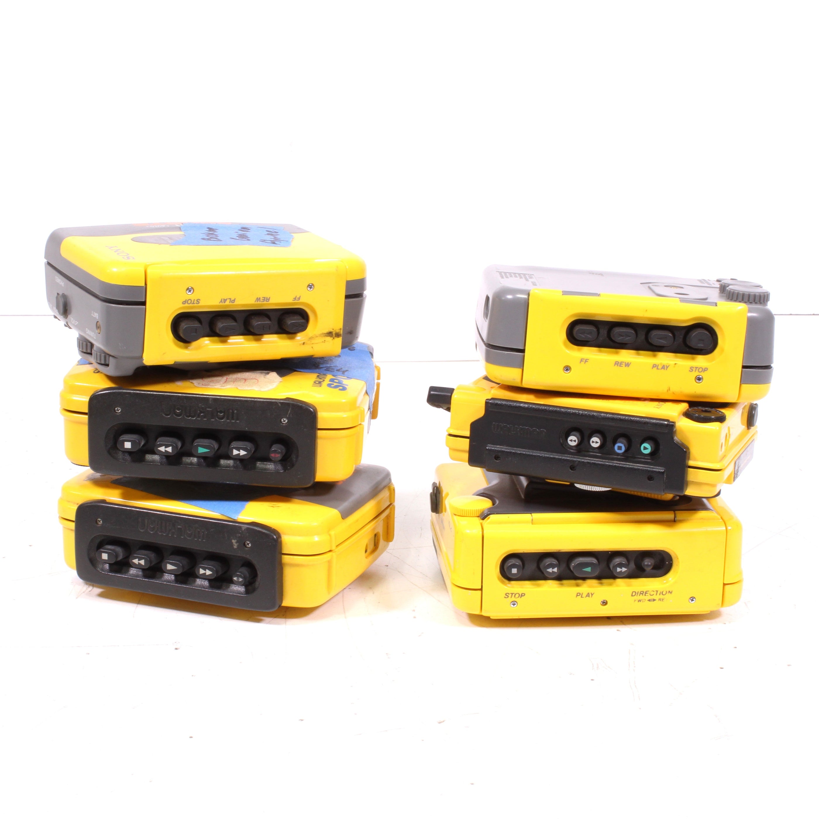Sony Bundle of Six Sports Walkman Portable Radio Cassette Player Set ...
