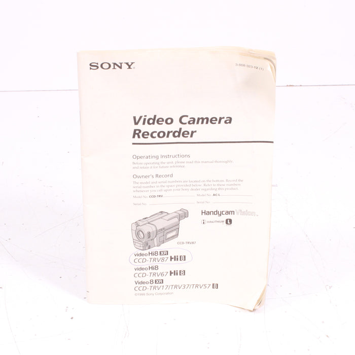 Sony CCD-TR87 Hi8 Handycam Camcorder NightShot 360x Zoom with Carrying Case (AS-IS)-Camera-SpenCertified-vintage-refurbished-electronics