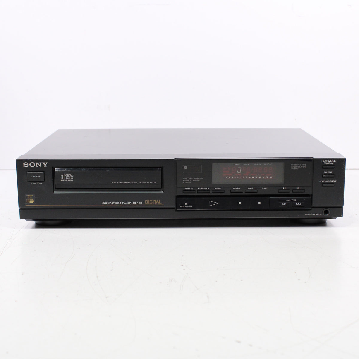 Sony CDP-32 Single Compact Disc CD Player with Dual D/A Converter (198 ...