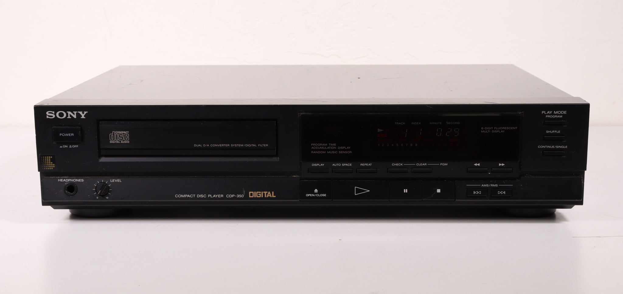 Sony CDP-350 Vintage Single Disc CD Player