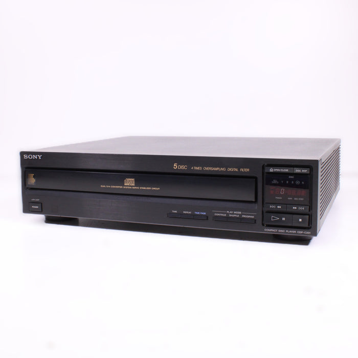 Sony CDP-C201 5-Disc CD Changer Carousel Disc Player AS-IS (1990)-CD Players & Recorders-SpenCertified-vintage-refurbished-electronics