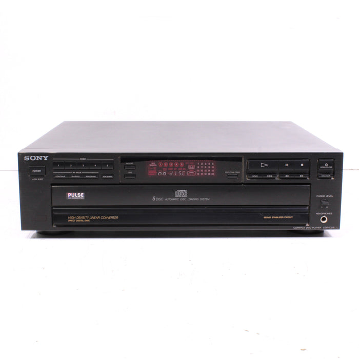 Sony CDP-C215 5-Disc CD Player Changer Pulse D/A Converter-CD Players & Recorders-SpenCertified-vintage-refurbished-electronics