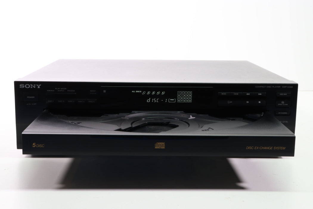 Sony CDP-C335 5 Disc Compact Disc Player Made in Japan-CD Players & Recorders-SpenCertified-vintage-refurbished-electronics