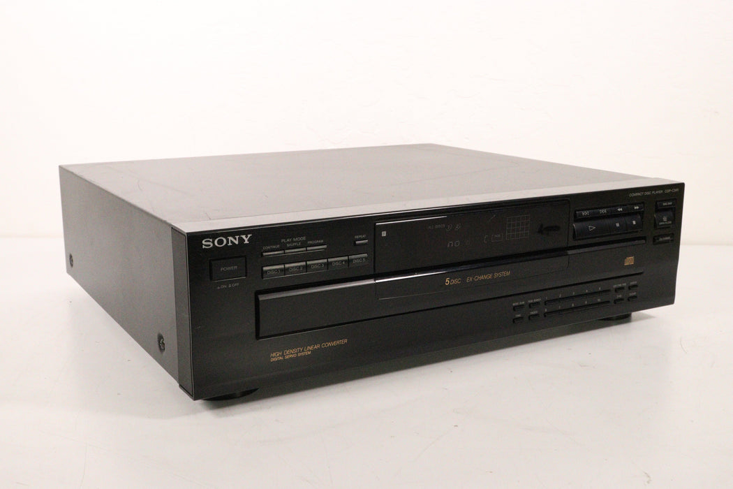 Sony CDP-C345 Compact Disc Player 5 Disc Carousel-CD Players & Recorders-SpenCertified-vintage-refurbished-electronics