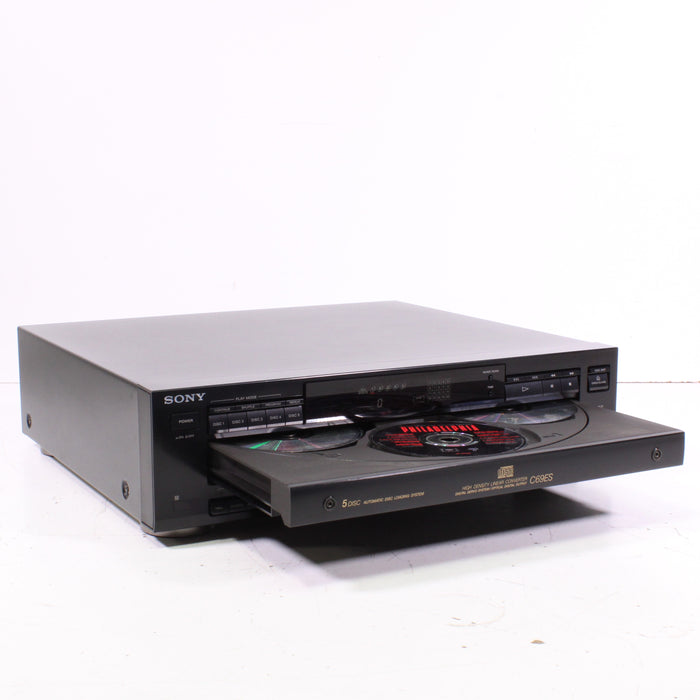 Sony CDP-C69ES 5-Disc CD Player Changer Optical Digital Output (1992)-CD Players & Recorders-SpenCertified-vintage-refurbished-electronics