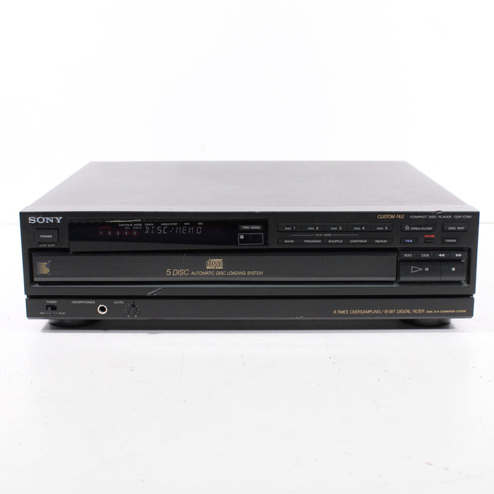 Sony CDP-C700 5-Disc CD Player Changer Automatic Disc Loading System (1989)-CD Players & Recorders-SpenCertified-vintage-refurbished-electronics