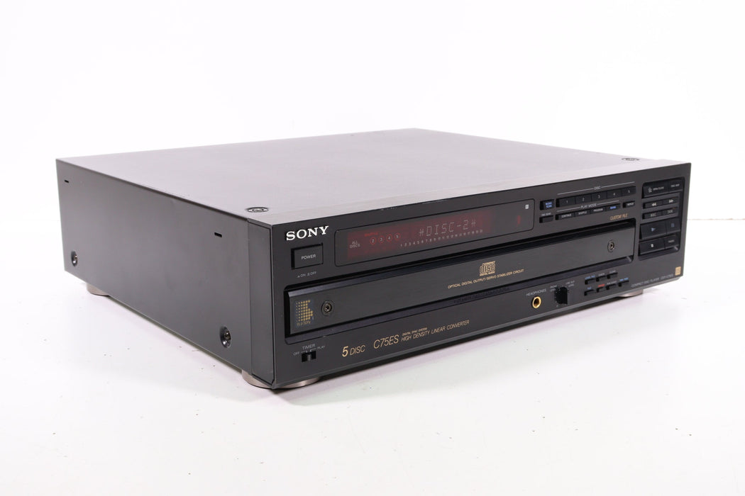 Sony CDP-C75ES 5 Disc CD Changer Compact Disc Player Made in Japan-CD Players & Recorders-SpenCertified-vintage-refurbished-electronics