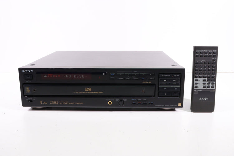 Sony CDP-C75ES 5 Disc CD Changer Compact Disc Player Made in Japan