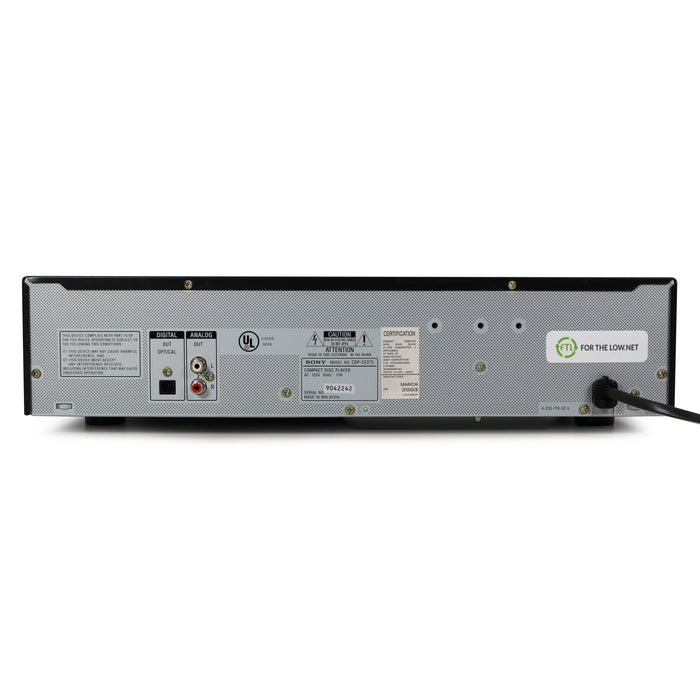 Sony CDP-CE275 5-Disc Carousel CD Changer-Electronics-SpenCertified-refurbished-vintage-electonics