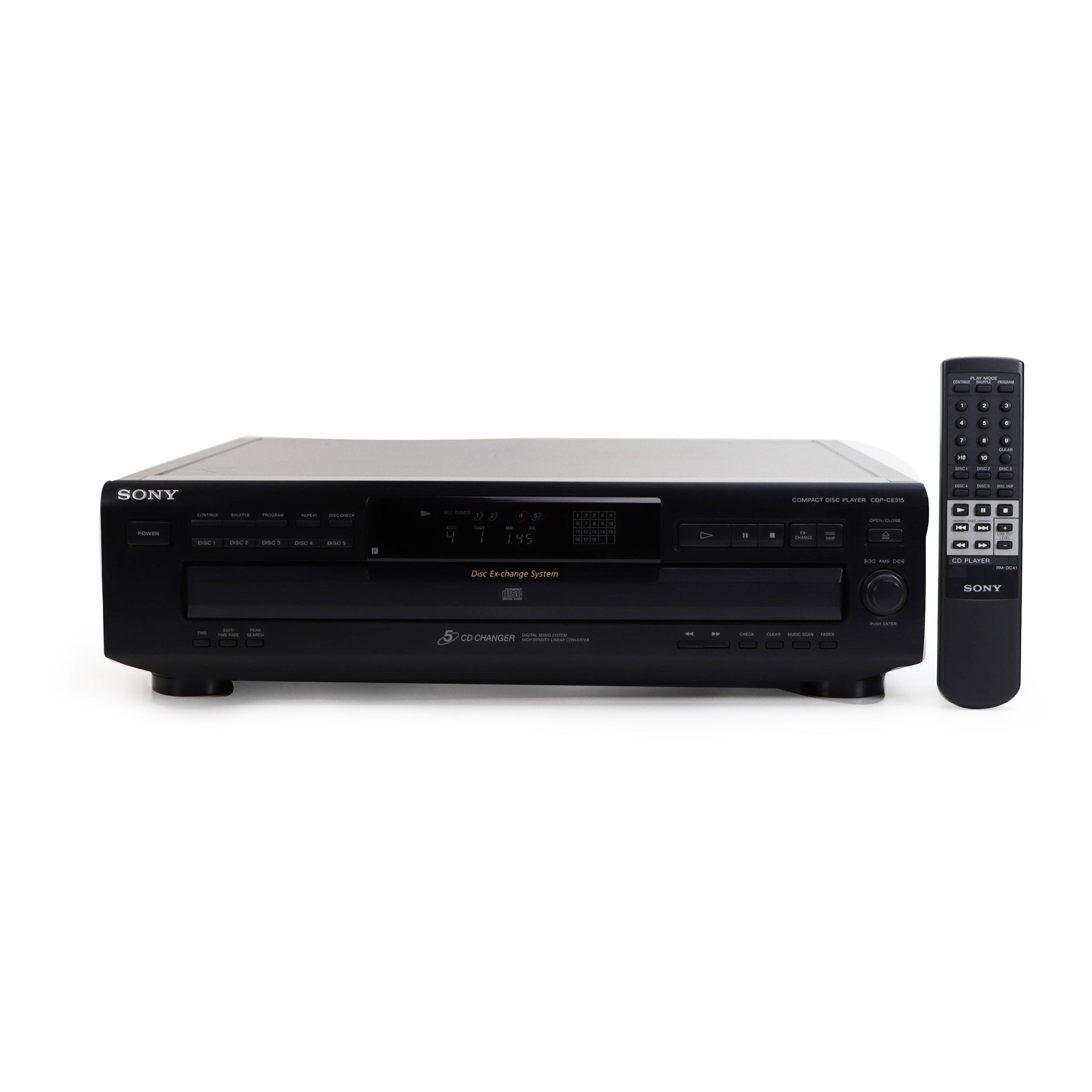 Sony CDP-CE315 5 Disc CD Changer Compact Disc Player Home System