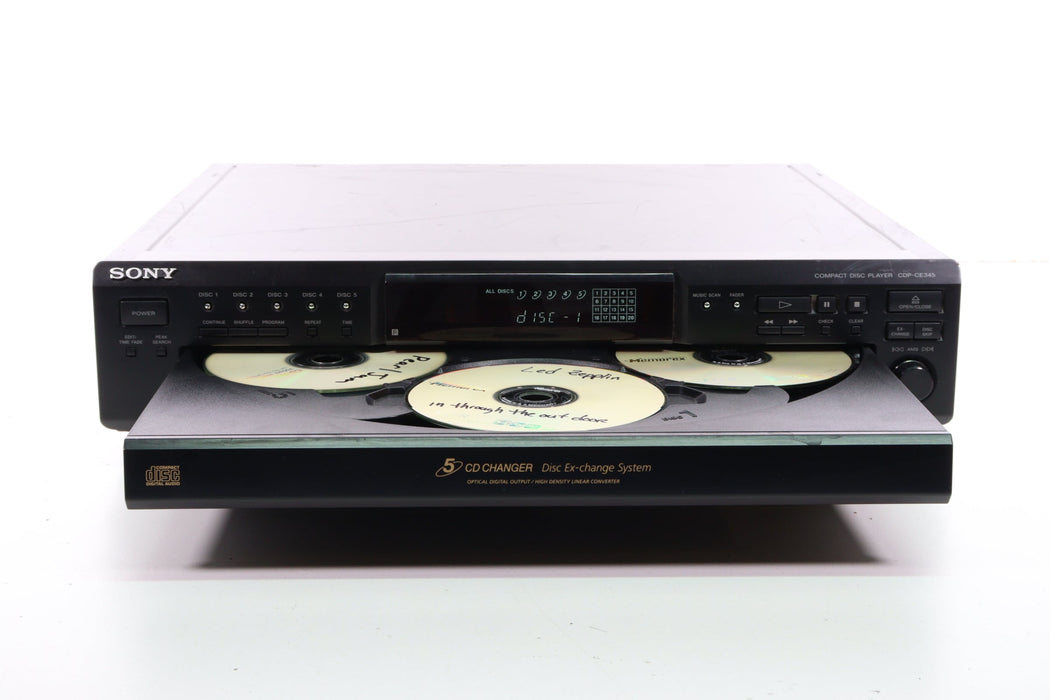 Sony CDP-CE345 5 Disc CD Compact Disc Changer CD Player (OCCASIONALLY SKIPS)-Electronics-SpenCertified-vintage-refurbished-electronics