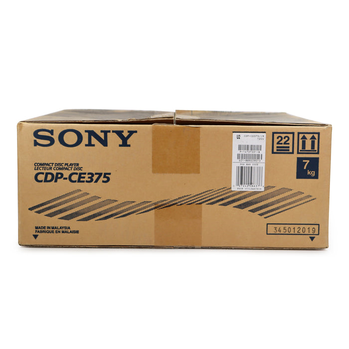Sony CDP-CE375 5 Disc Carousel CD Changer w/ Optical Digital Audio and Disc Exchange (BEST SELLER)-Electronics-SpenCertified-refurbished-vintage-electonics