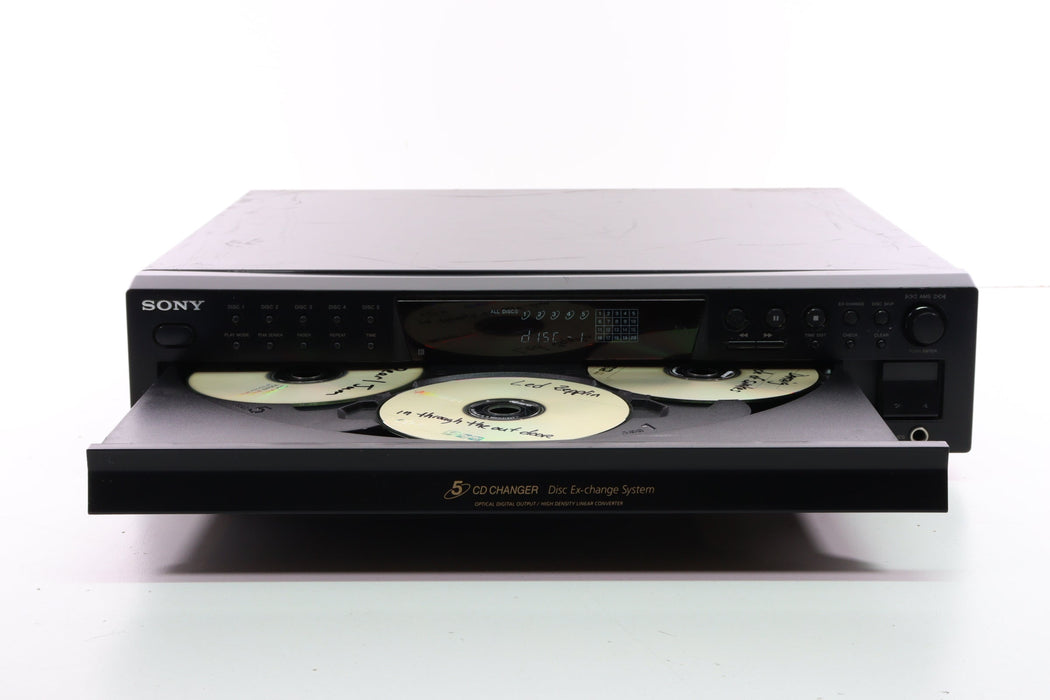 Sony CDP-CE375 5 Disc Carousel CD Player Changer w/ Optical Digital Audio and Disc Exchange (BEST SELLER)-Electronics-SpenCertified-vintage-refurbished-electronics