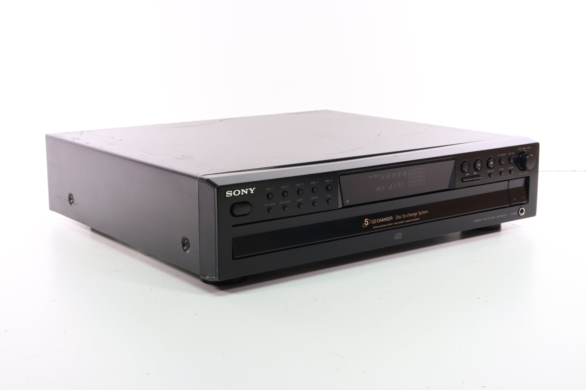 Sony CDP-CE375 5 Disc Carousel CD Changer w/ Optical Digital Audio