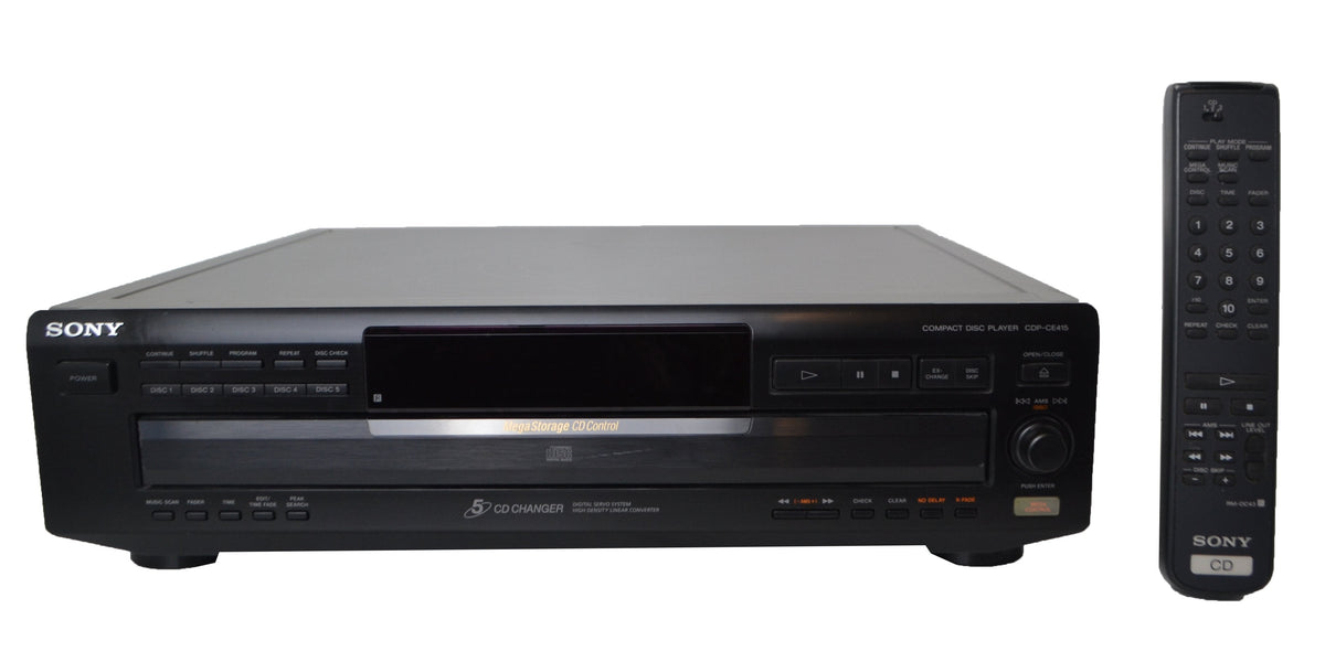 SONY CDP-CE445の 5ディスクカルーセルCDプレーヤー Sony CDP-C445 5-Disc Carousel CD Changer Player – VCR-DVD.com