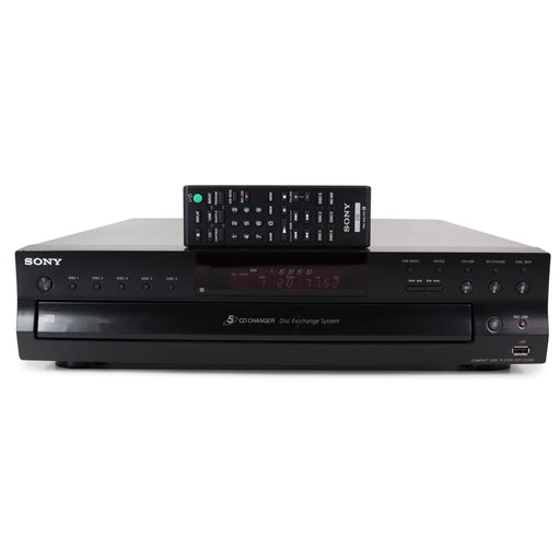 Sony CDP-CE500 5-Disc Carousel CD Changer w/ USB Port, Modern Design and Optical Digital Audio (LATEST SONY MODEL)-Electronics-SpenCertified-refurbished-vintage-electonics