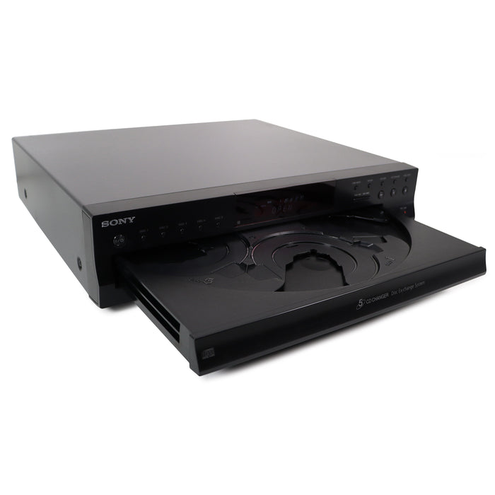 Sony CDP-CE500 5-Disc Carousel CD Changer w/ USB Port, Modern Design and Optical Digital Audio (LATEST SONY MODEL)-Electronics-SpenCertified-refurbished-vintage-electonics