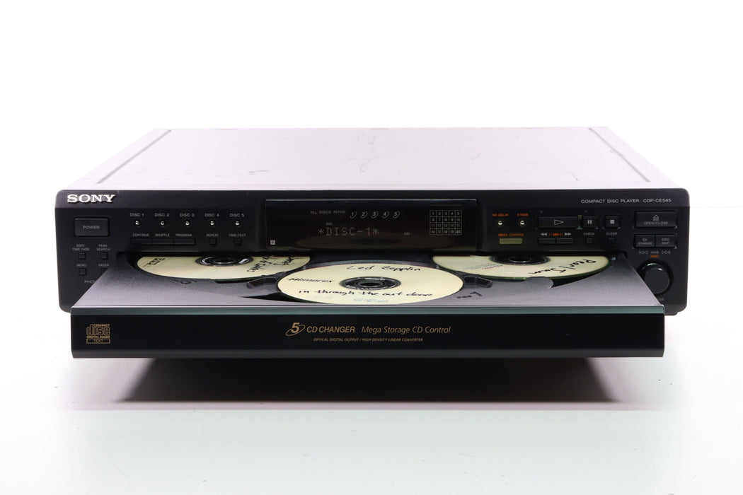 Sony CDP-CE545 5 Disc CD Changer Compact Disc Player (TRAY SOMETIMES SQUEAKS)-CD Players & Recorders-SpenCertified-vintage-refurbished-electronics