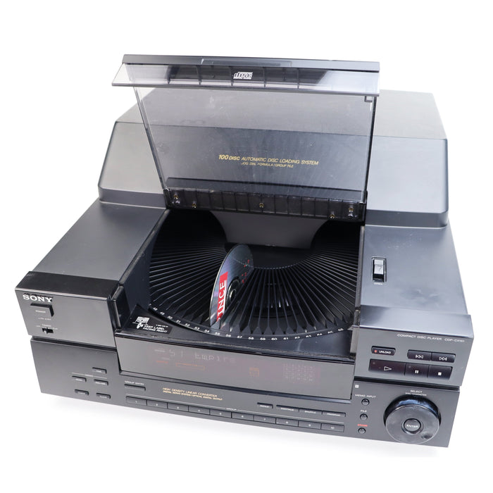 Sony CDP-CX151 Vintage Retro Top Loading 100 Disc CD Carousel Changer Player-Electronics-SpenCertified-refurbished-vintage-electonics
