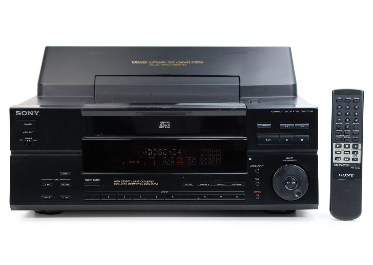 SONY CDP-CX151 CD Changer 100 Disc CD Player Tested Free Shipping No store Remote