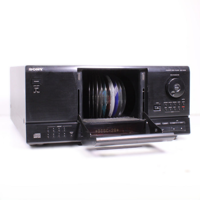 Sony CDP-CX153 100-Disc CD Player Changer Carousel w/ Timer Play and Optical Output (1995)-CD Players & Recorders-SpenCertified-vintage-refurbished-electronics