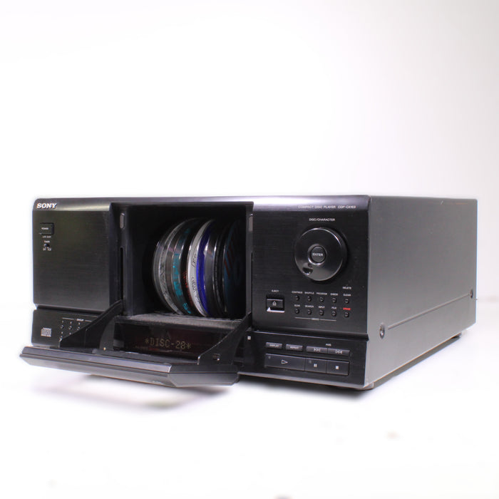 Sony CDP-CX153 100-Disc CD Player Changer Carousel w/ Timer Play and Optical Output (1995)-CD Players & Recorders-SpenCertified-vintage-refurbished-electronics