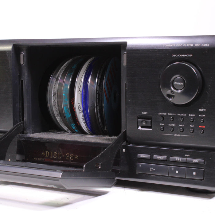 Sony CDP-CX153 100-Disc CD Player Changer Carousel w/ Timer Play and Optical Output (1995)-CD Players & Recorders-SpenCertified-vintage-refurbished-electronics