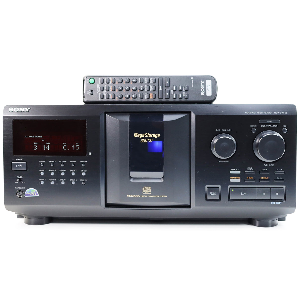 Sony CDP-CX355 fashion 300 CD Mega Storage Digital Compact Disc Changer Player No Remote