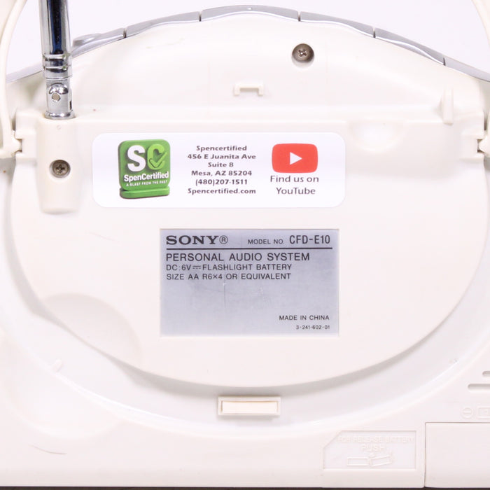 Sony CFD-E10 Portable CD Professional Radio System (2002)-CD Players & Recorders-SpenCertified-vintage-refurbished-electronics