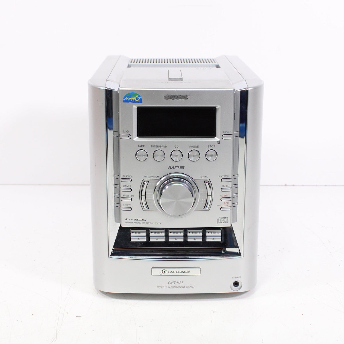 Sony CMT-HP7 Micro Hi-Fi Component System 5-CD Changer Cassette Player ...