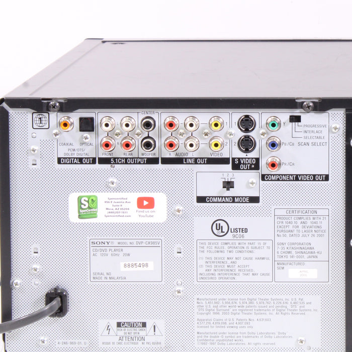 Sony DVP-CX985V 400-Disc Explorer Mega DVD Changer Player (2005)-DVD & Blu-ray Players-SpenCertified-vintage-refurbished-electronics