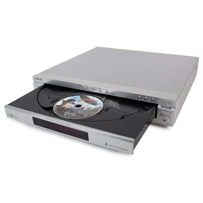 Sony DVP-NC675P 5-Disc Progressive Scan DVD/CD Changer Five Disc Exchange System Slim Design-Electronics-SpenCertified-refurbished-vintage-electonics