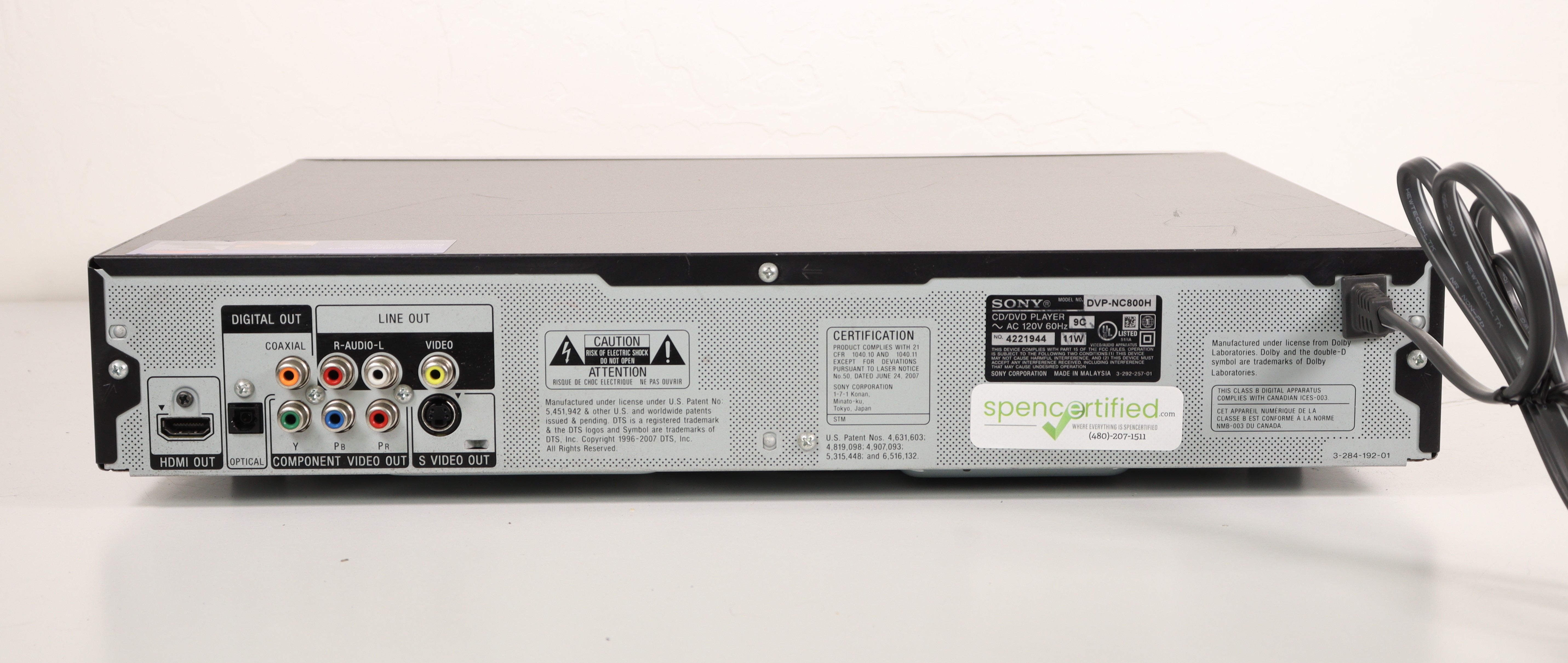 Dvd Back Block Sony Dvd Player Back