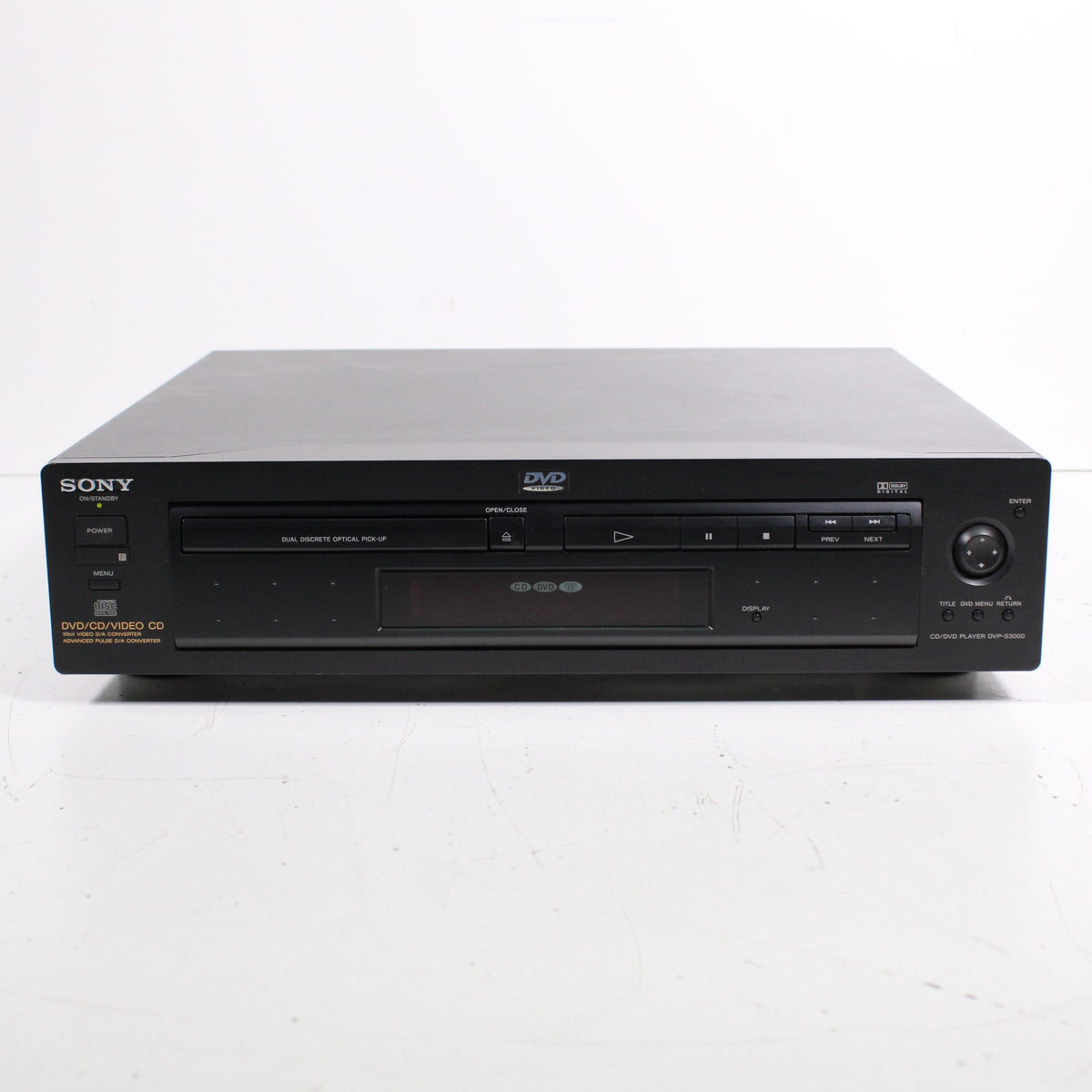 Sony DVP-S3000 DVD CD Video CD Player with S-Video, Optical (1997
