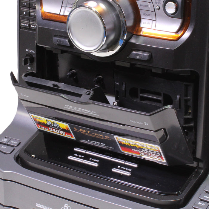 Sony HCD-ZX6 5-Disc CD Changer Dual Cassette AM/FM Stereo System with Phono (2007)-CD Players & Recorders-SpenCertified-vintage-refurbished-electronics
