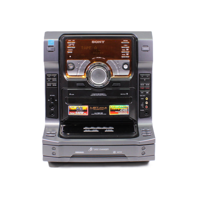 Sony HCD-ZX6 5-Disc CD Changer Dual Cassette AM/FM Stereo System with Phono (2007)-CD Players & Recorders-SpenCertified-vintage-refurbished-electronics