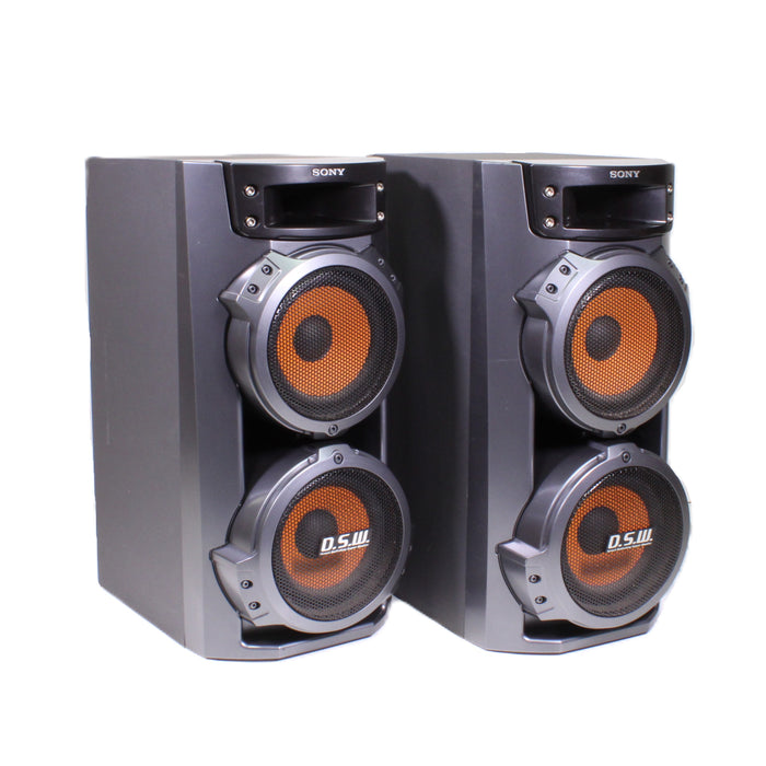 Sony HCD-ZX6 and SS-ZX6 5-Disc CD Changer Dual Cassette Speaker AM/FM Stereo System-CD Players & Recorders-SpenCertified-vintage-refurbished-electronics