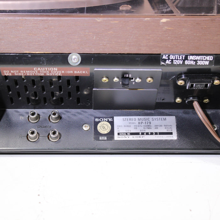 Sony HP-179 Stereo Music System AM FM Cassette Turntable-Turntables & Record Players-SpenCertified-vintage-refurbished-electronics