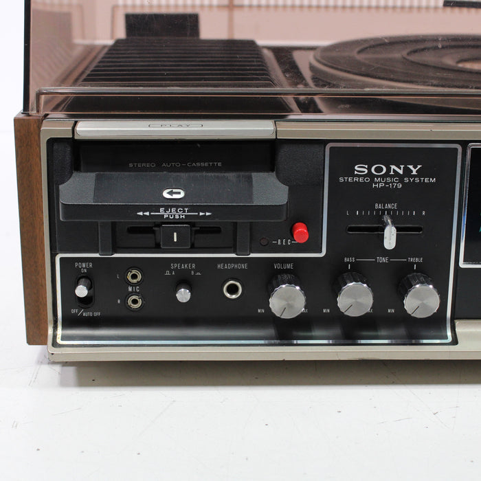Sony HP-179 Stereo Music System AM FM Cassette Turntable-Turntables & Record Players-SpenCertified-vintage-refurbished-electronics