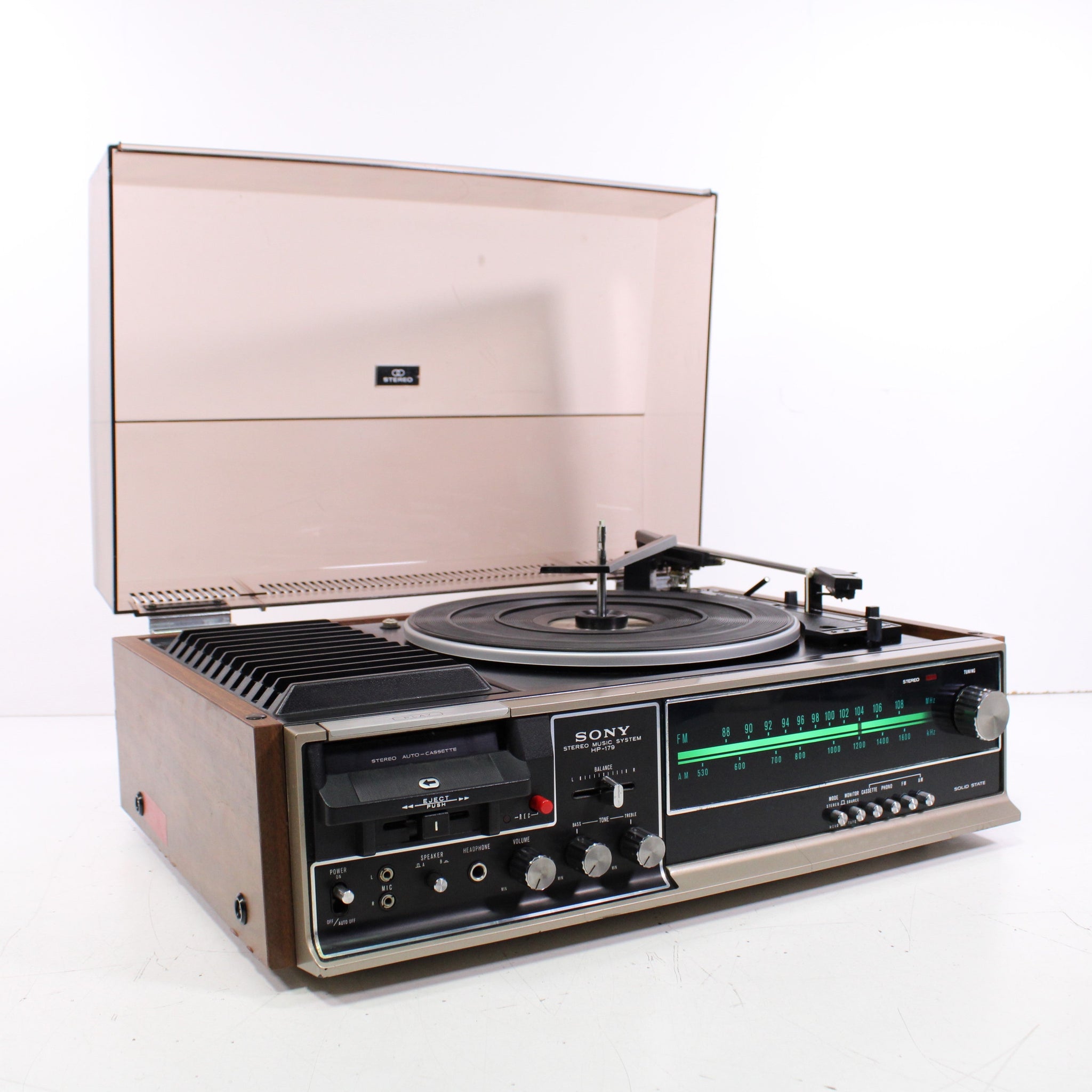 Sony HP-179 Stereo Music System AM FM Cassette Turntable