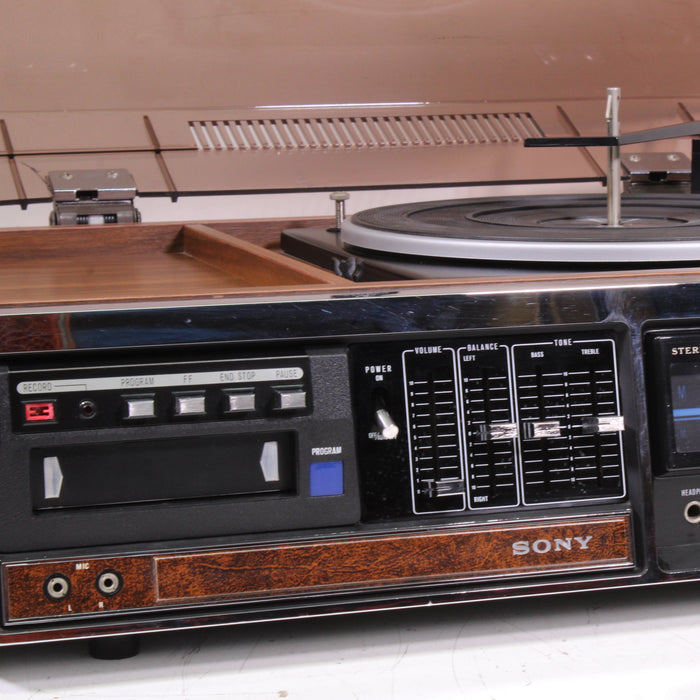 Sony HP-318 Stereo Music System AM/FM Turntable 8-Track Player-Turntables & Record Players-SpenCertified-vintage-refurbished-electronics